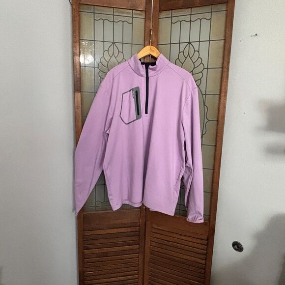 Polo Ralph Lauren RLX Quarter Zip PullOver Stretch Jersey Knit Sweatshirt Size L - Picture 4 of 13